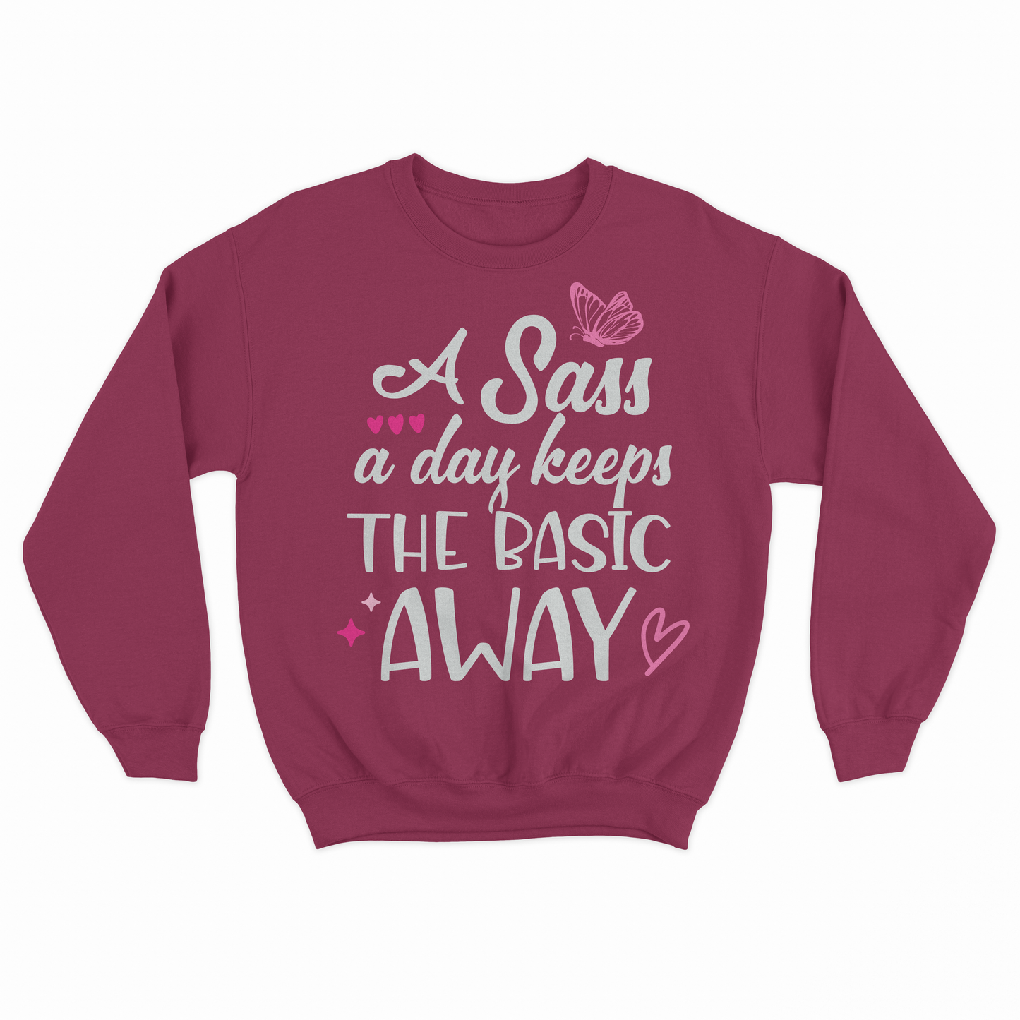 Sass A Day Adult Sweatshirt - Cardinal