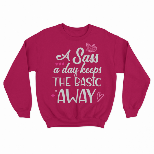 Sass A Day Adult Sweatshirt - Deep Red