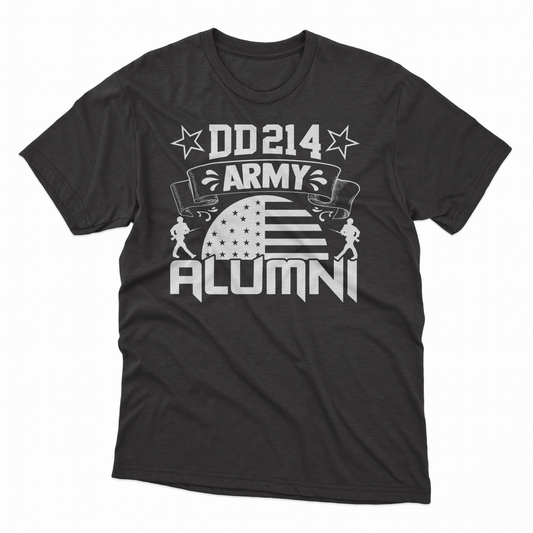 'DD214 Army Alumni' T-Shirt - Black