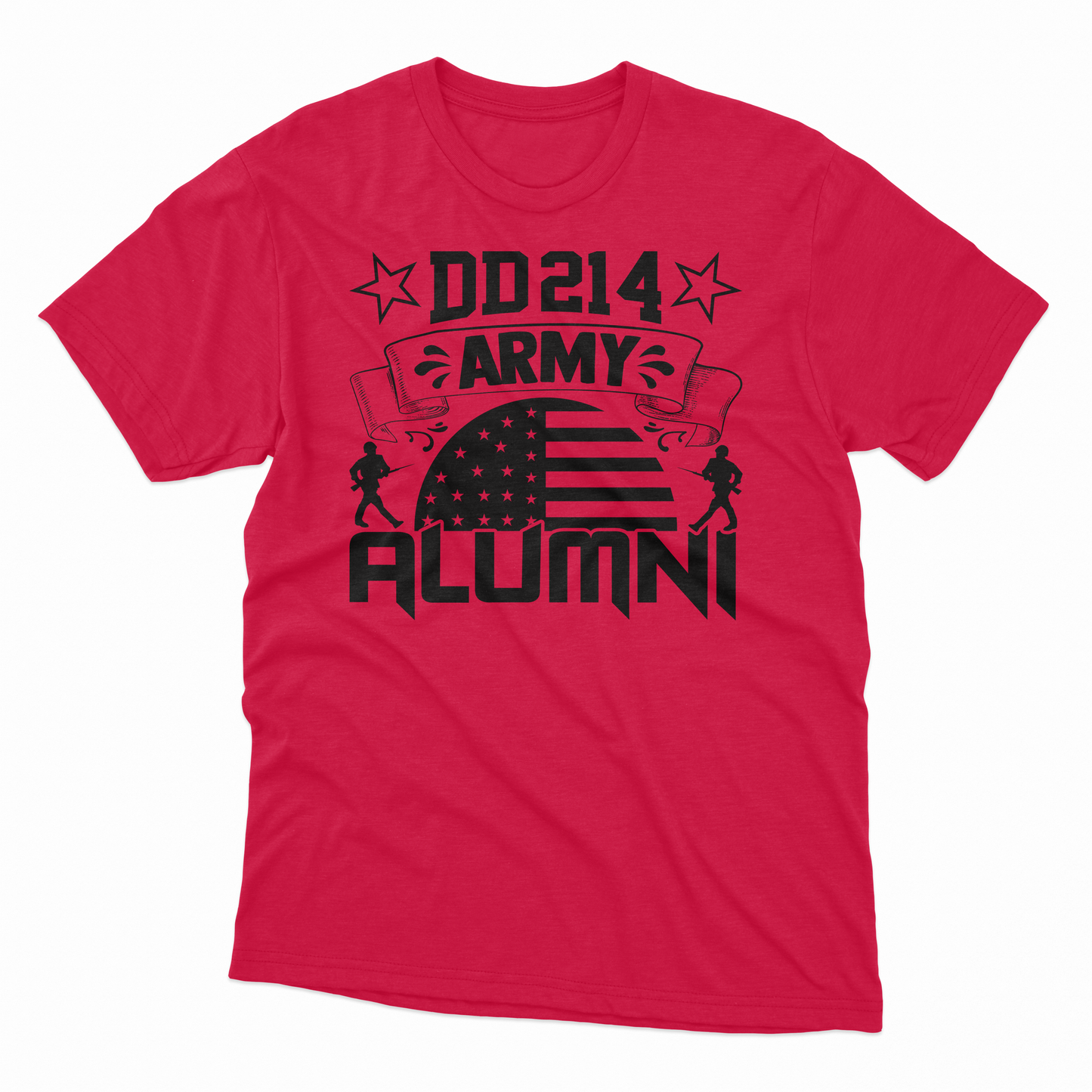 DD214 Army Alumni T-Shirt - Red