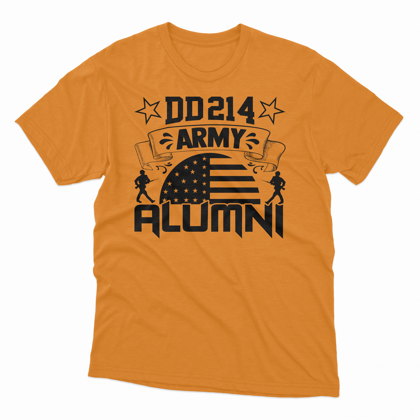 DD214 Army Alumni T-Shirt - Safety Orange