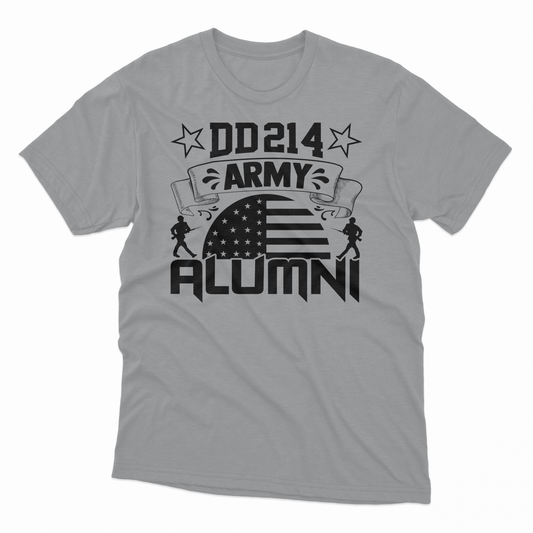 'DD214 Army Alumni' T-Shirt - Ash Grey