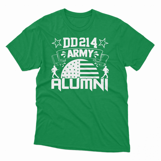 'DD214 Army Alumni' T-Shirt - Antique Irish Green