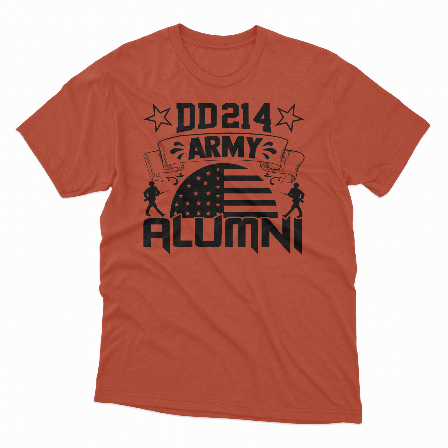 DD214 Army Alumni T-Shirt - Antique Orange