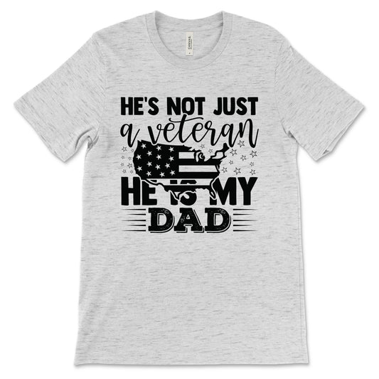 My Veteran Dad Adult T-Shirt - Ash