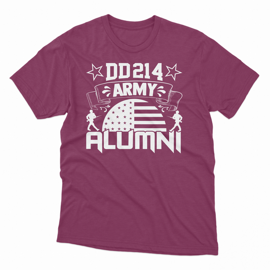 'DD214 Army Alumni' T-Shirt - Berry