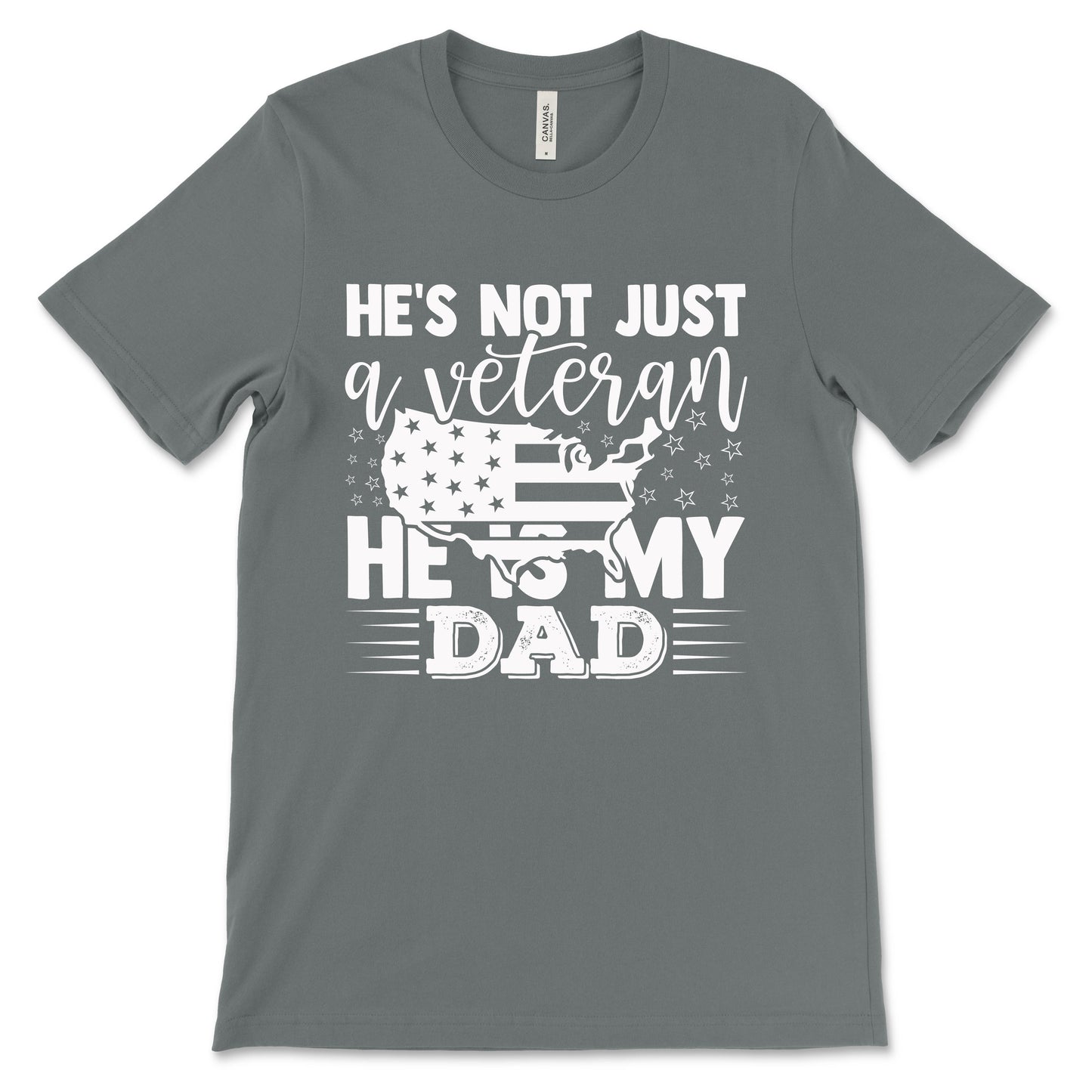 My Veteran Dad Adult T-Shirt - Blue Storm