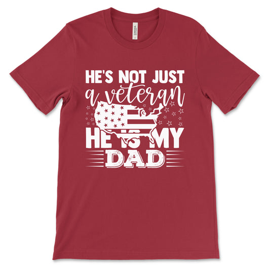 My Veteran Dad Adult T-Shirt - Cardinal