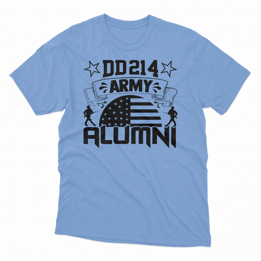 'DD214 Army Alumni' T-Shirt - Carolina Blue