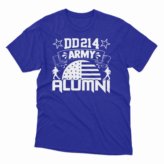 'DD214 Army Alumni' T-Shirt - Cobalt