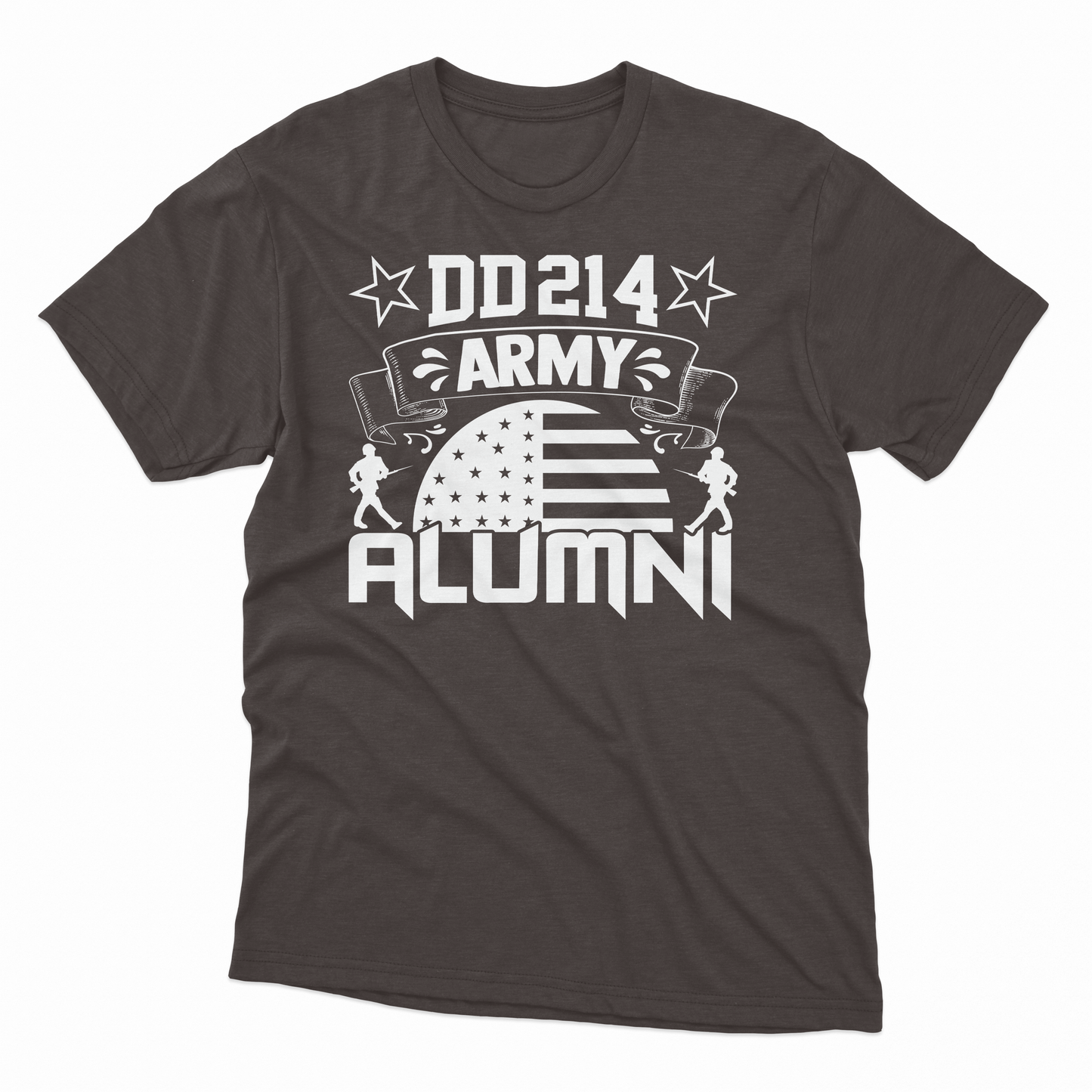 'DD214 Army Alumni' T-Shirt - Dark Chocolate