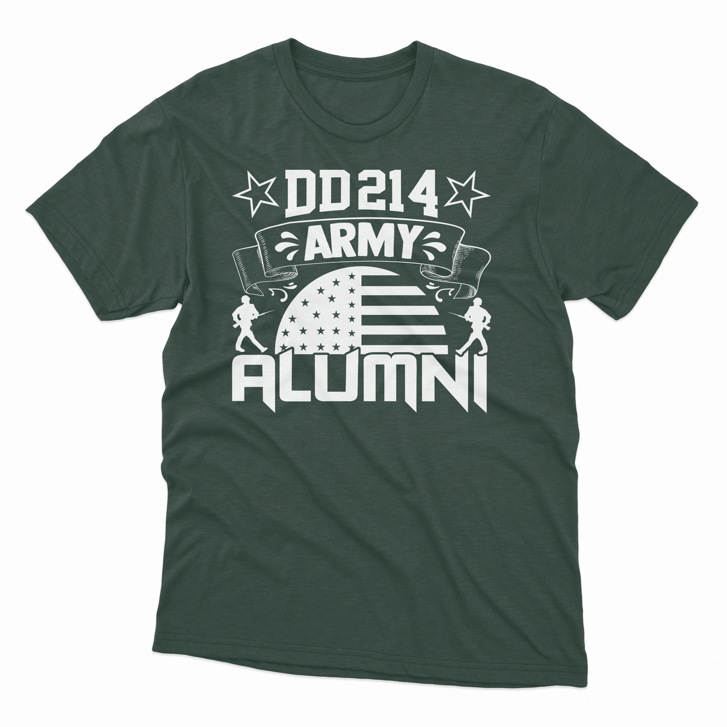 'DD214 Army Alumni' T-Shirt - Forest Green