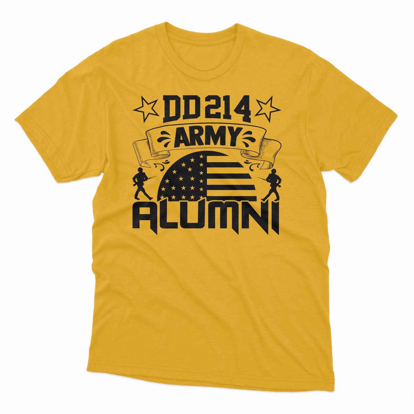 'DD214 Army Alumni' T-Shirt - Gold