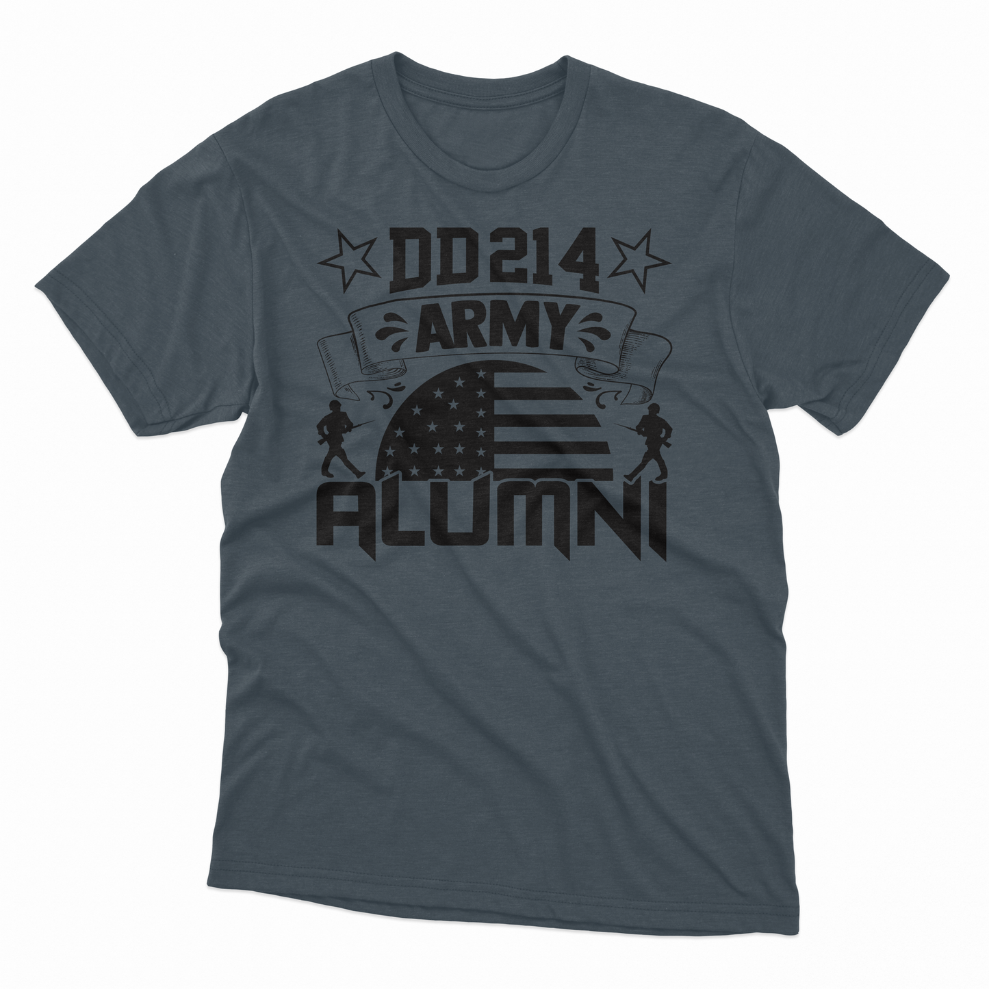 'DD214 Army Alumni' T-Shirt - Heather Navy