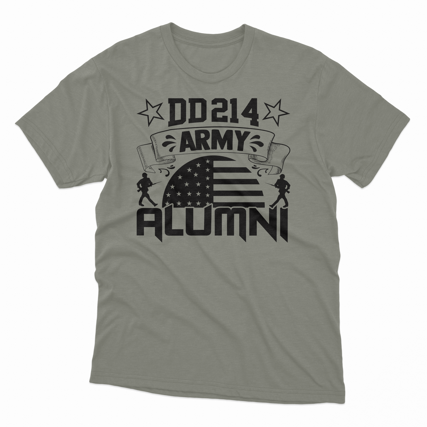 'DD214 Army Alumni' T-Shirt - Heather Military Green