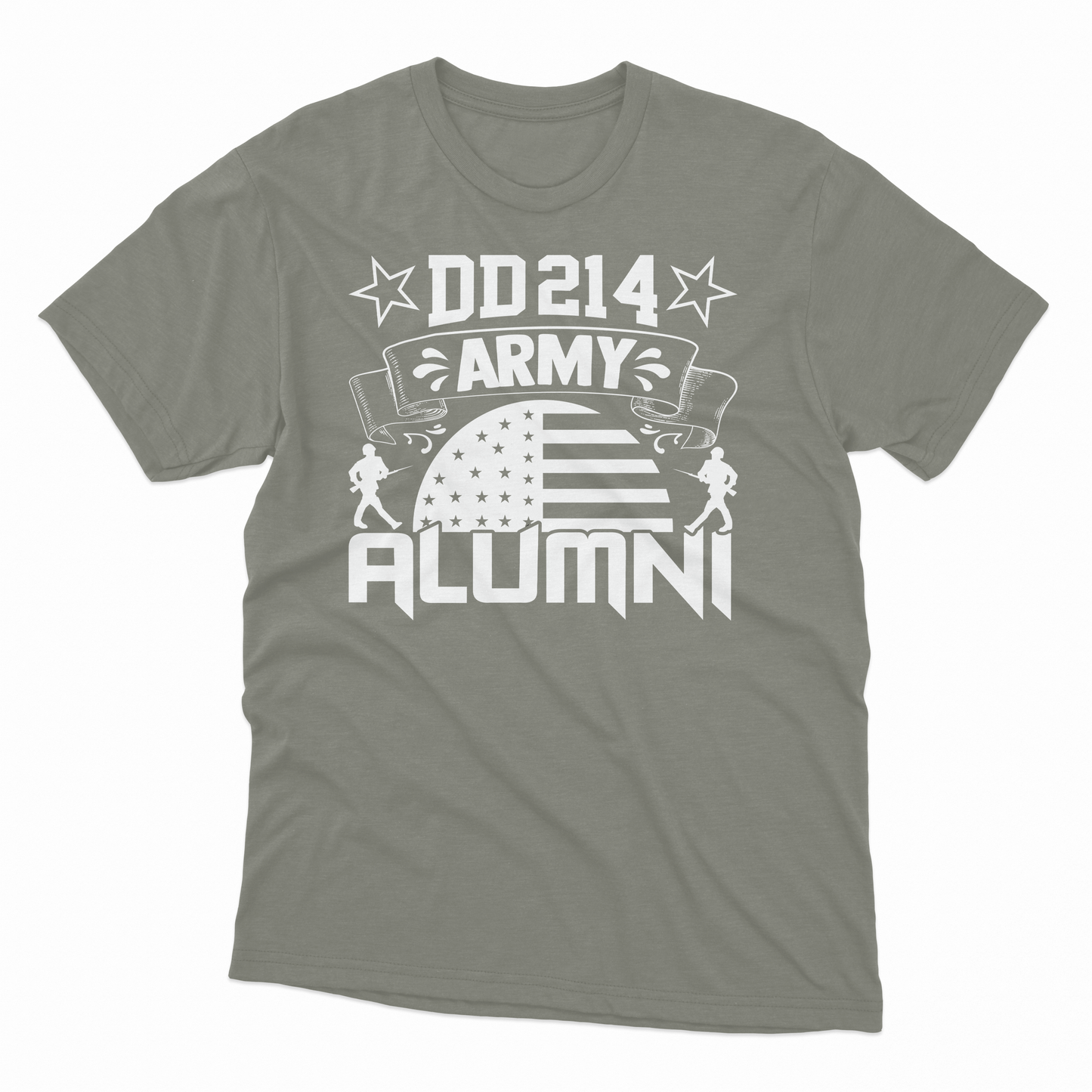 'DD214 Army Alumni' T-Shirt - Heather Military Green