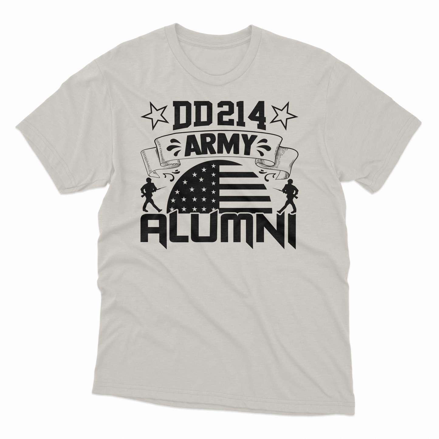 'DD214 Army Alumni' T-Shirt - Ice Grey