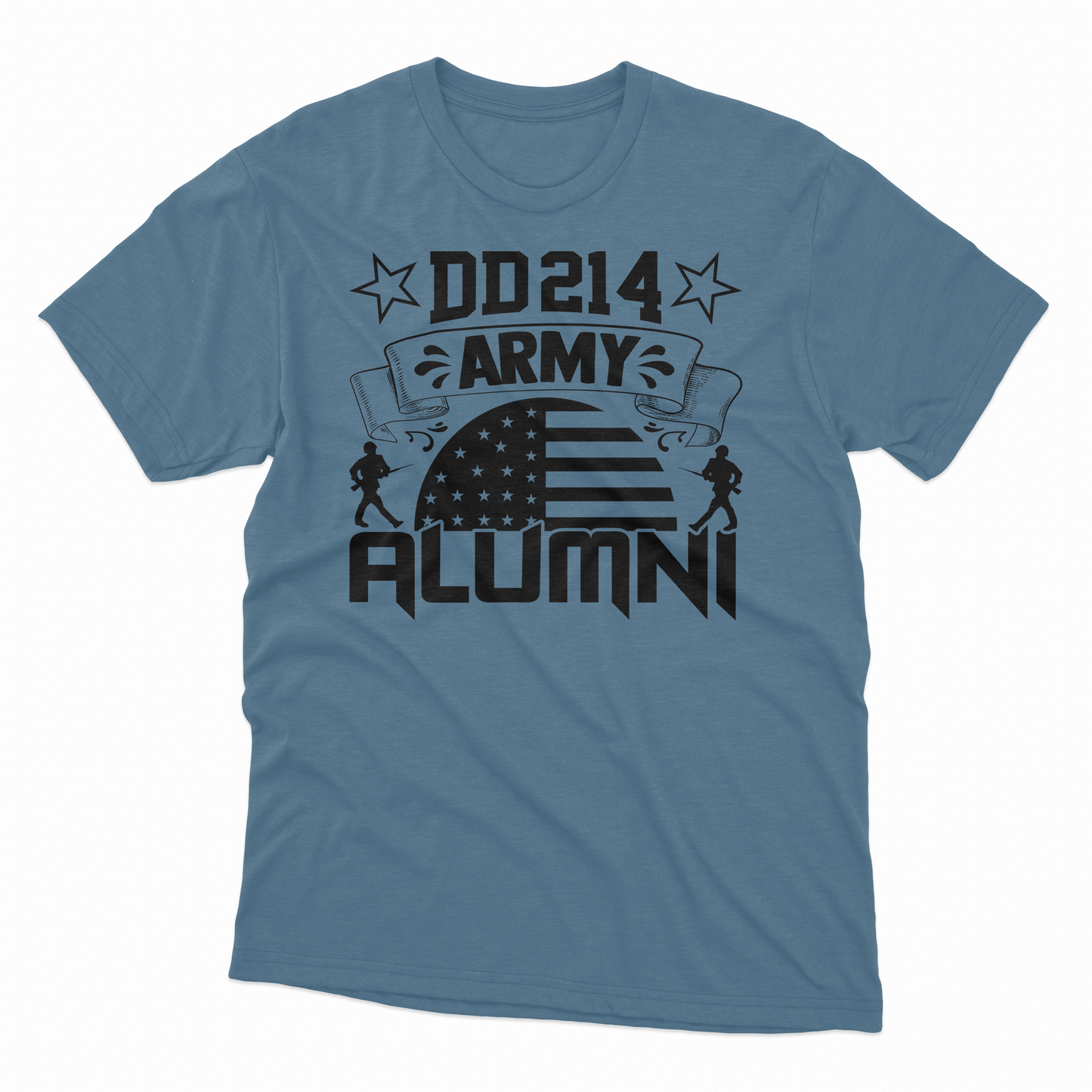 'DD214 Army Alumni' T-Shirt - Indigo Blue