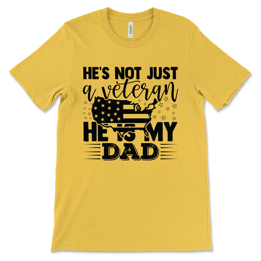 My Veteran Dad Adult T-Shirt - Maize Yellow