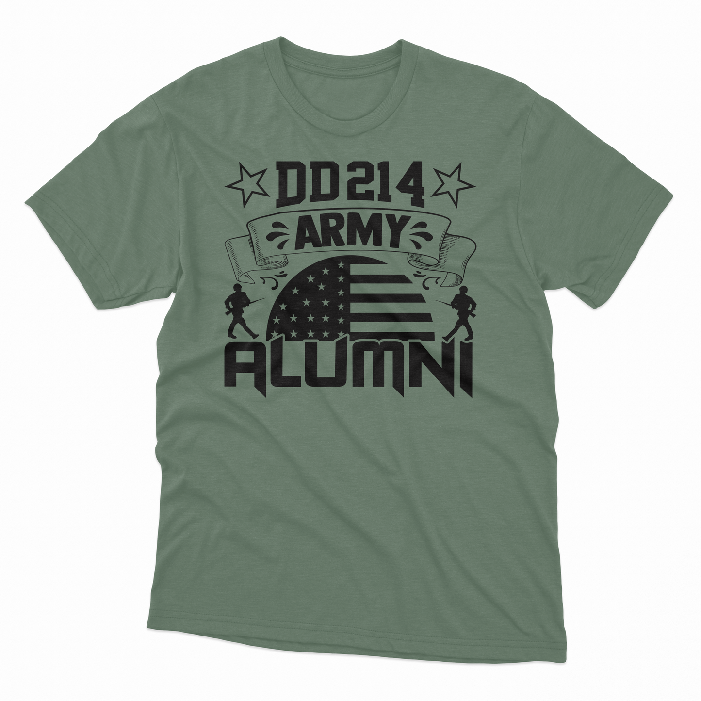 'DD214 Army Alumni' T-Shirt - Military Green