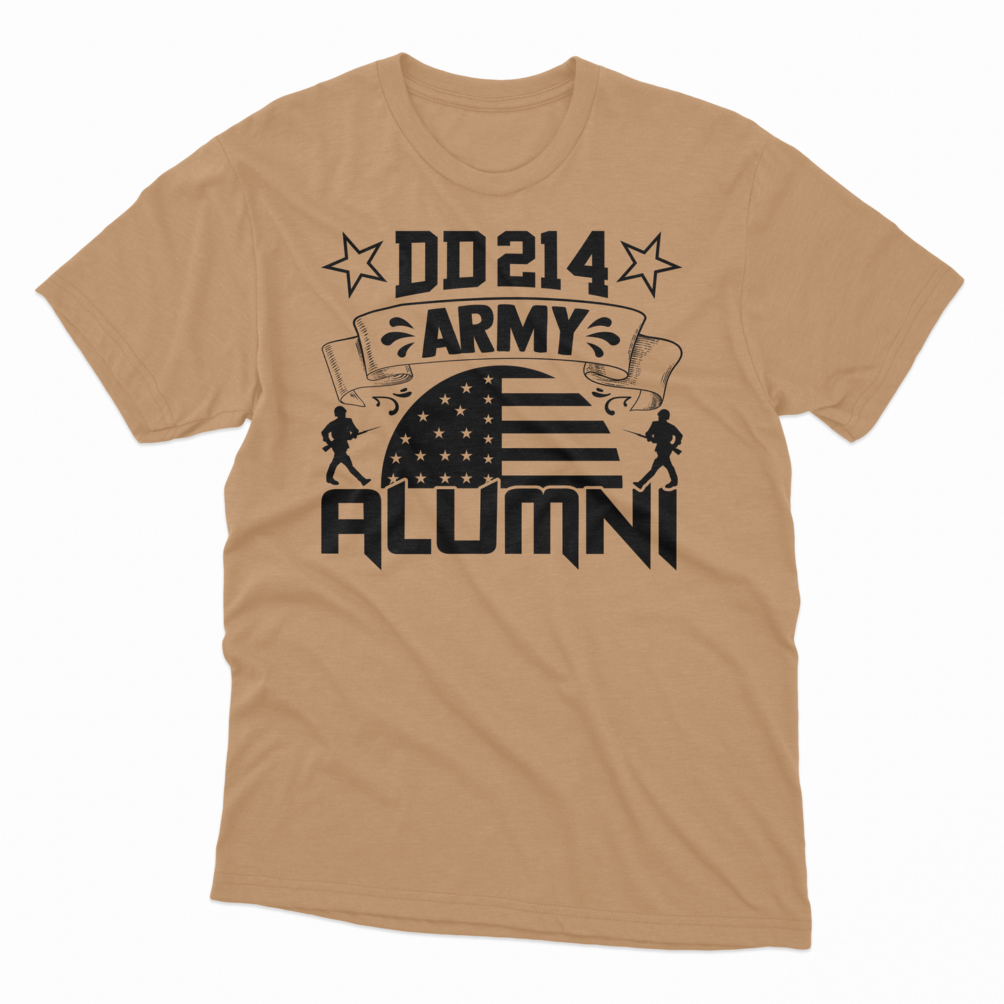 'DD214 Army Alumni' T-Shirt - Old Gold