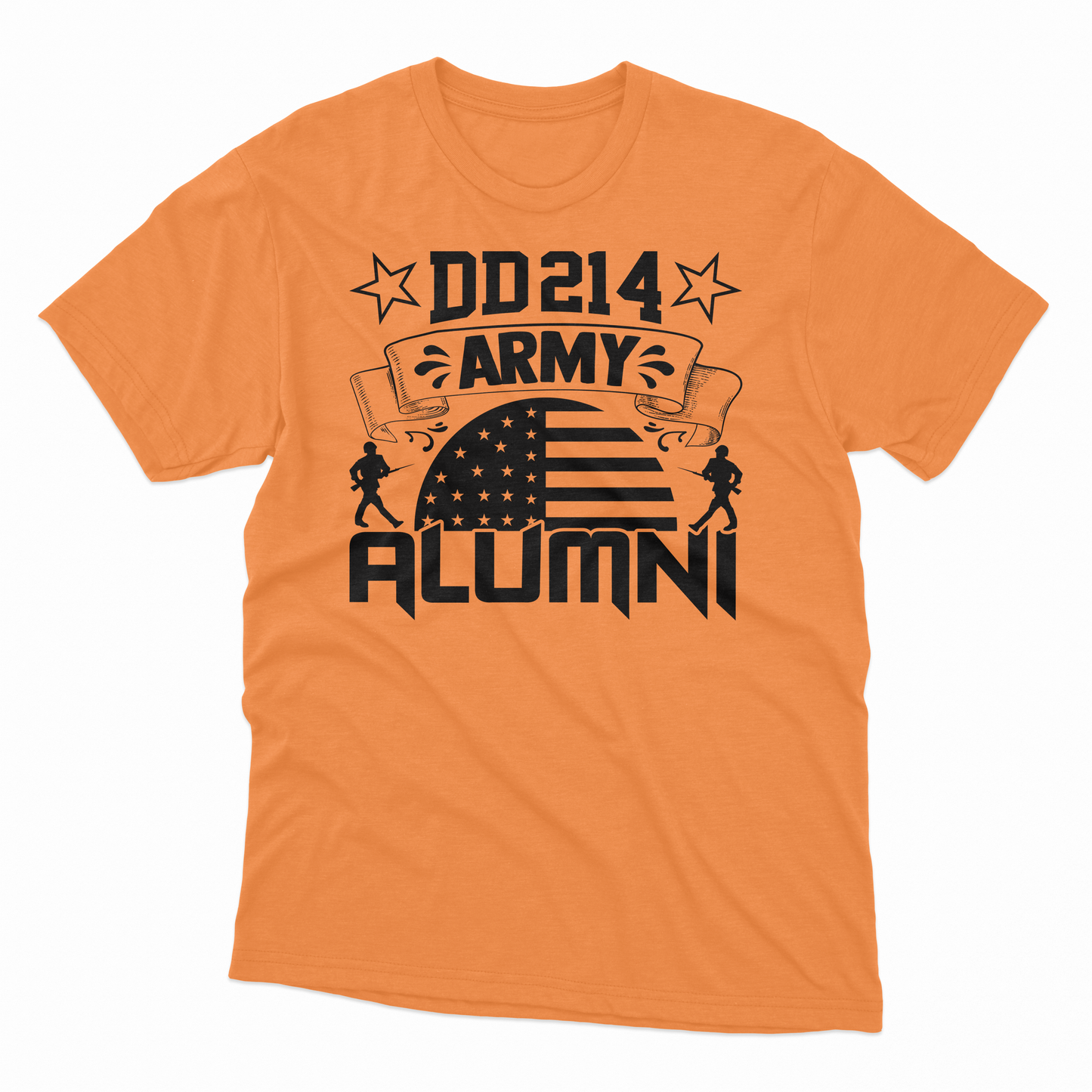 DD214 Army Alumni T-Shirt - Tangerine