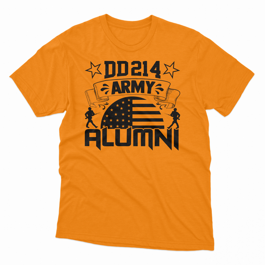 DD214 Army Alumni T-Shirt - Tennessee Orange