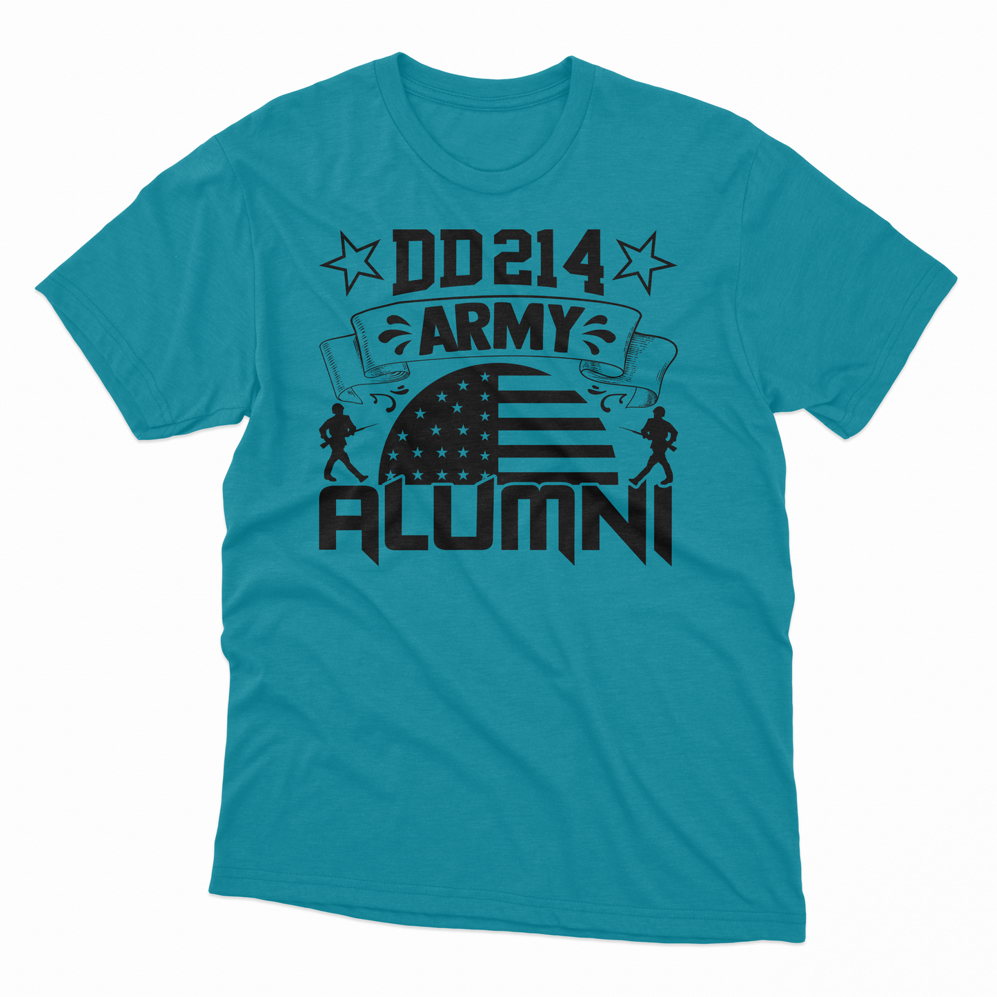 DD214 Army Alumni T-Shirt - Tropical Blue