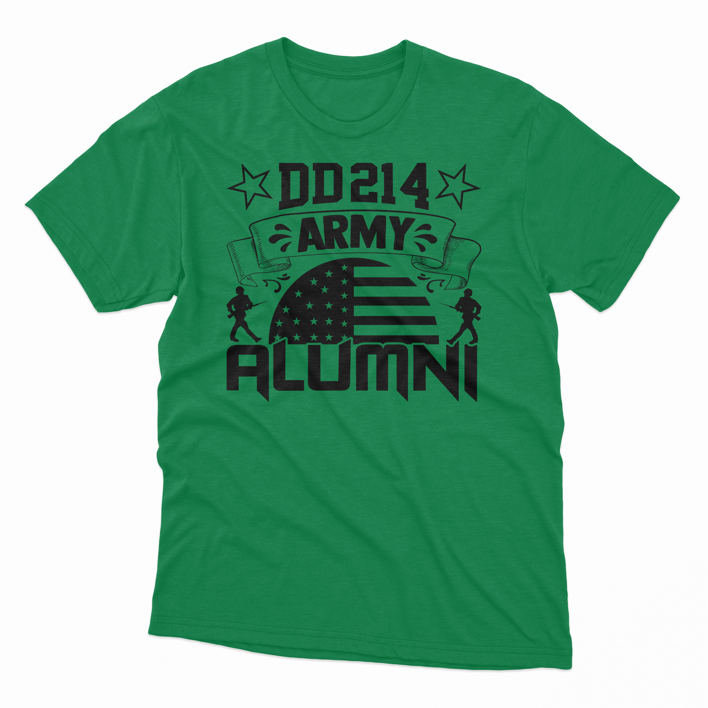 DD214 Army Alumni T-Shirt - Turf Green