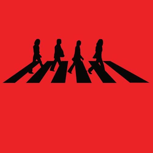 The Beatles Abbey Road Silhouette Decal (9"x3")