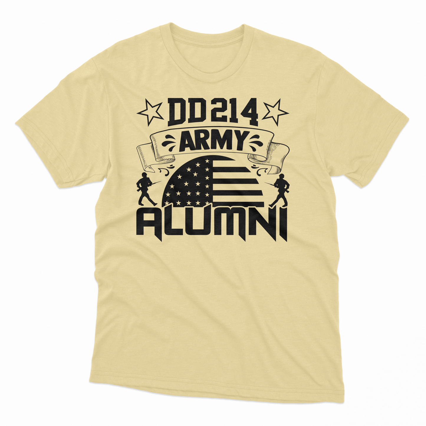 DD214 Army Alumni T-Shirt - Yellow Haze