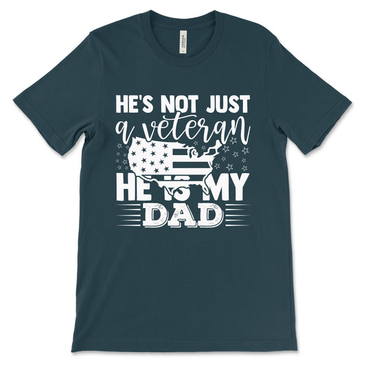 My Veteran Dad Adult T-Shirt - Atlantic