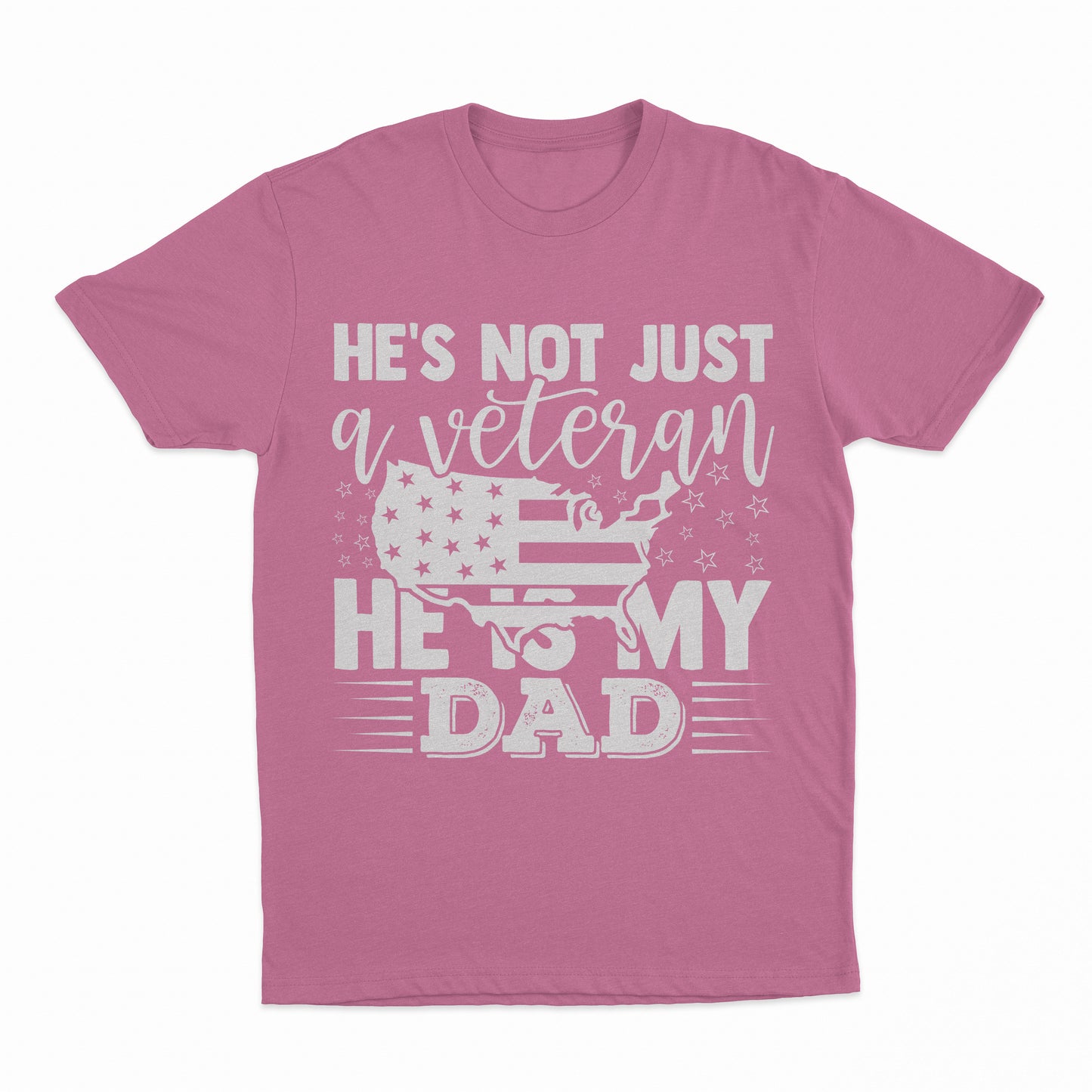 My Veteran Dad Youth T-Shirt - Azalea