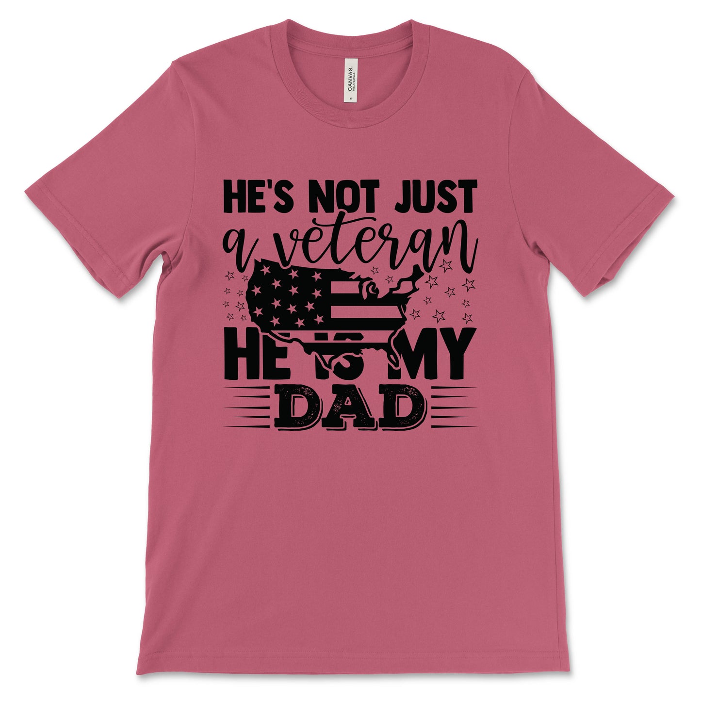 My Veteran Dad Adult T-Shirt - Berry