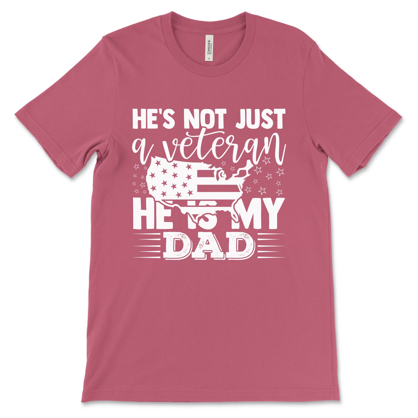 My Veteran Dad Adult T-Shirt - Berry