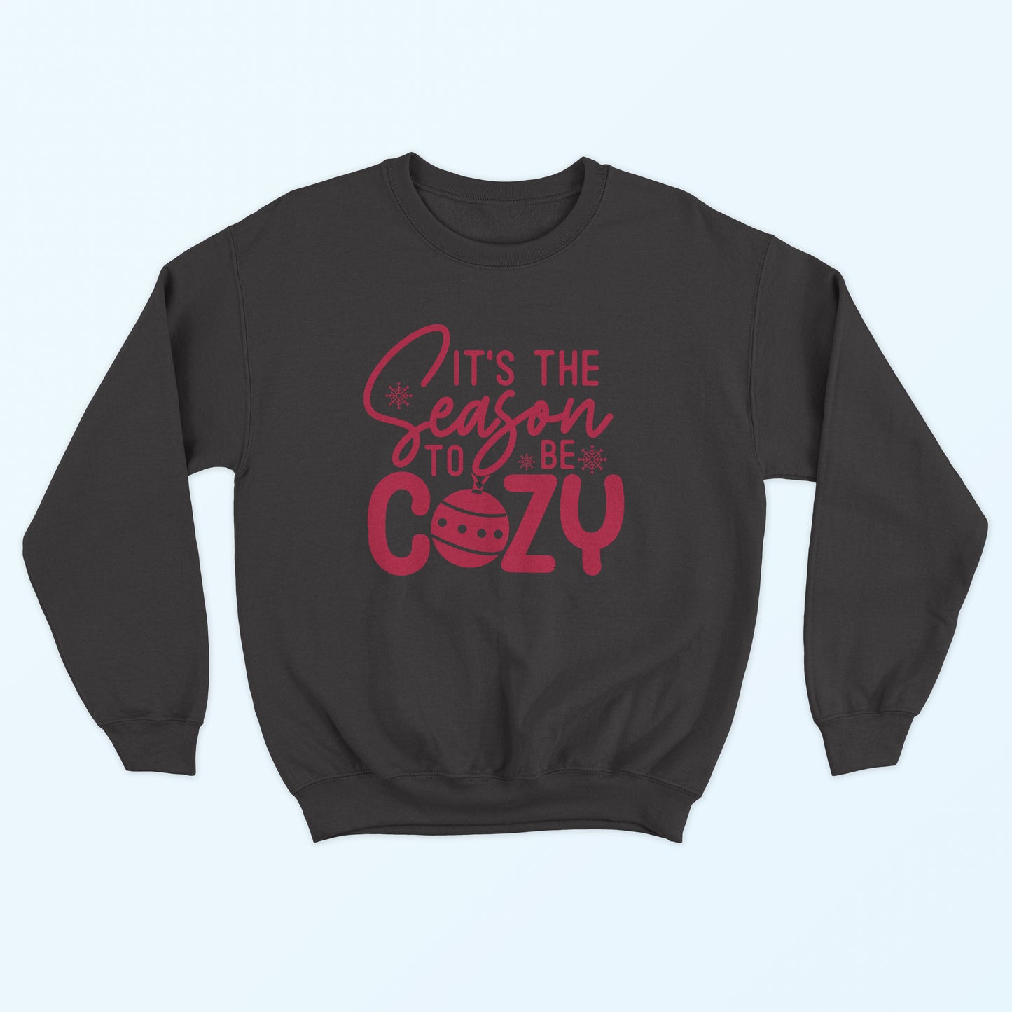 Cozy Season Christmas Sweatshirt - Black