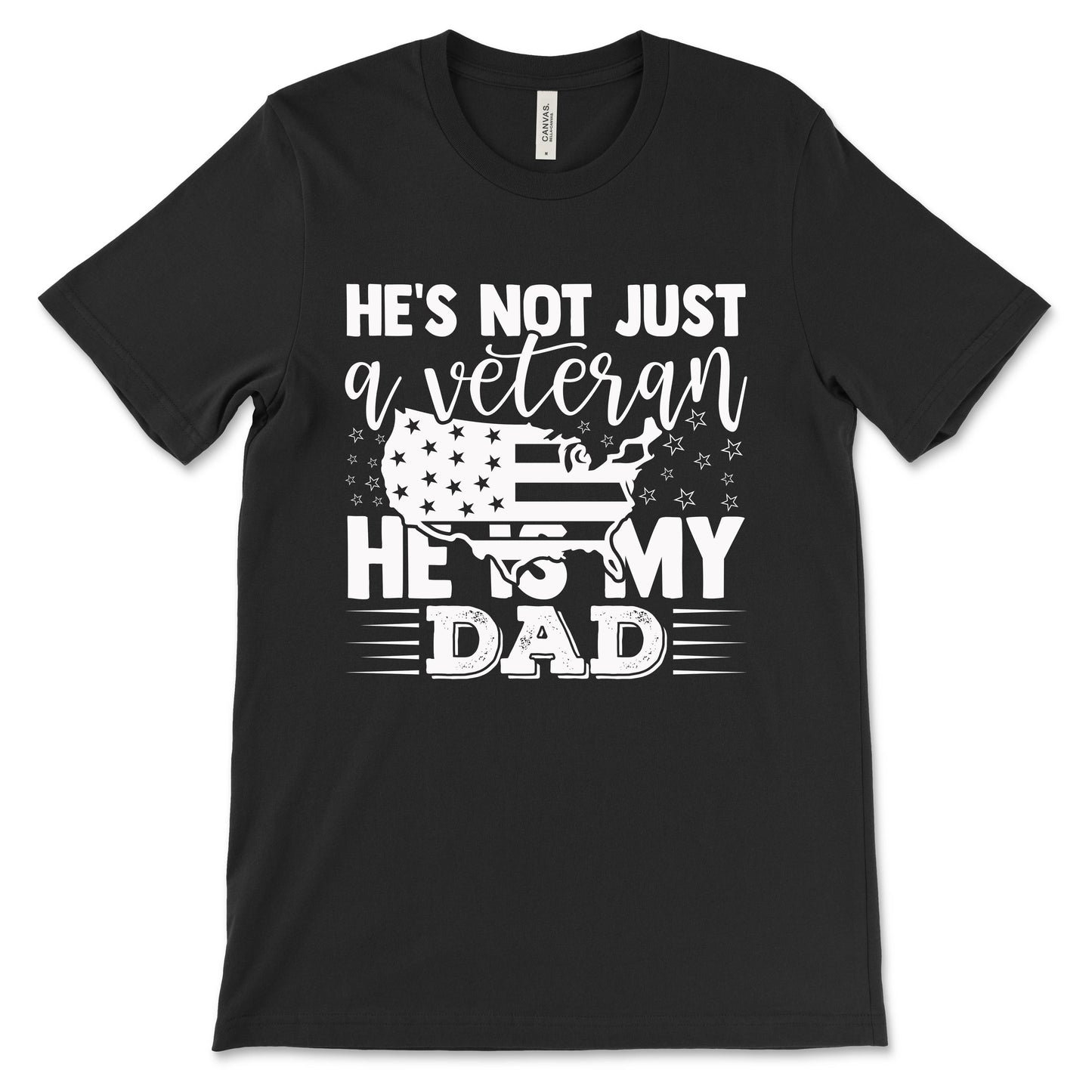 My Veteran Dad Adult T-Shirt - Black