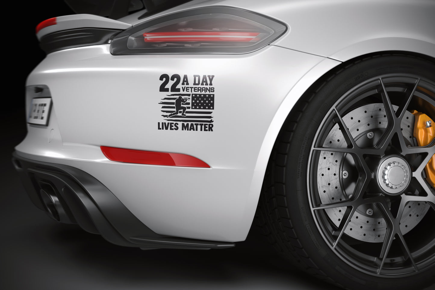 "22 A Day - Veterans Lives Matter" Automobile Car Vinyl Decal