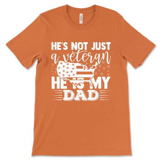 My Veteran Dad Adult T-Shirt - Burnt Orange