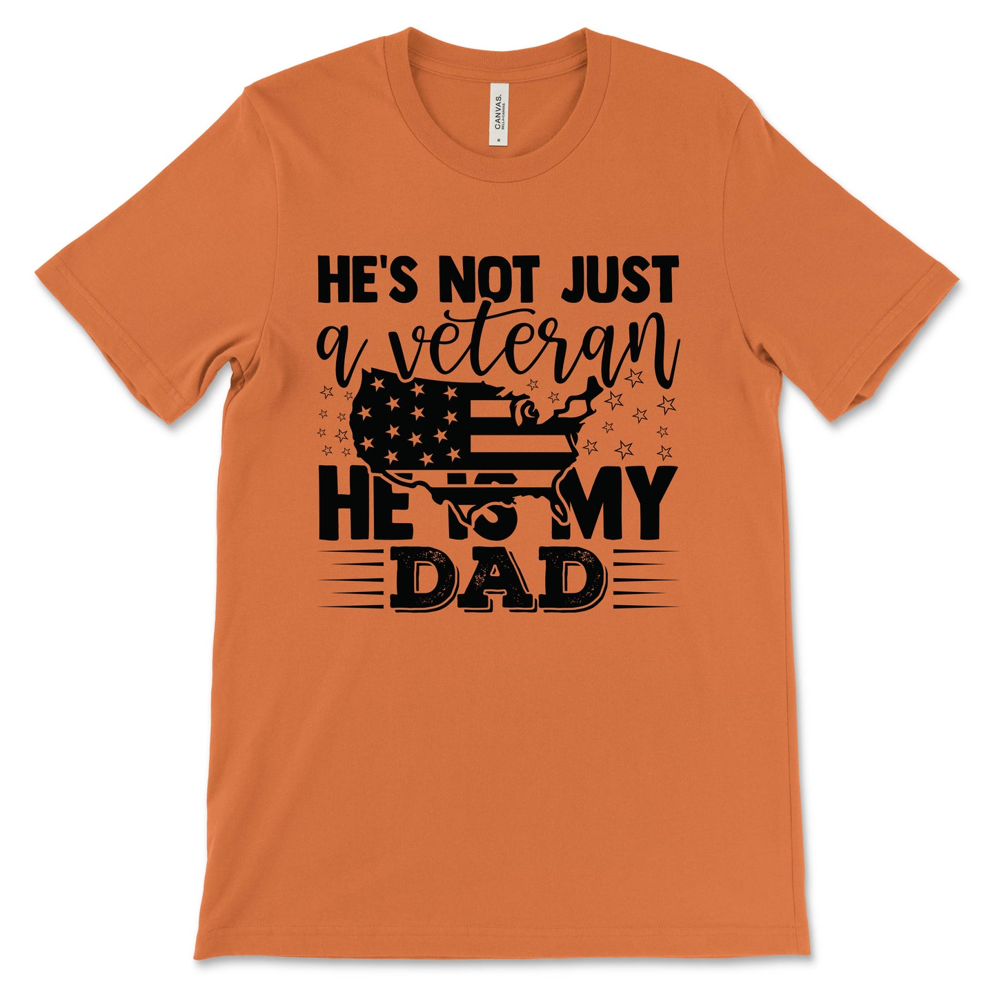 My Veteran Dad Adult T-Shirt - Burnt Orange