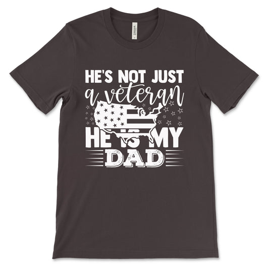 My Veteran Dad Adult T-Shirt - Brown