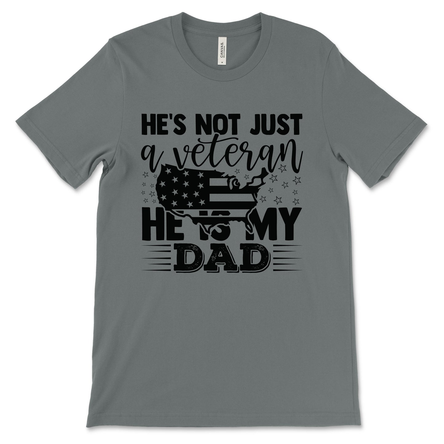 My Veteran Dad Adult T-Shirt - Blue Storm