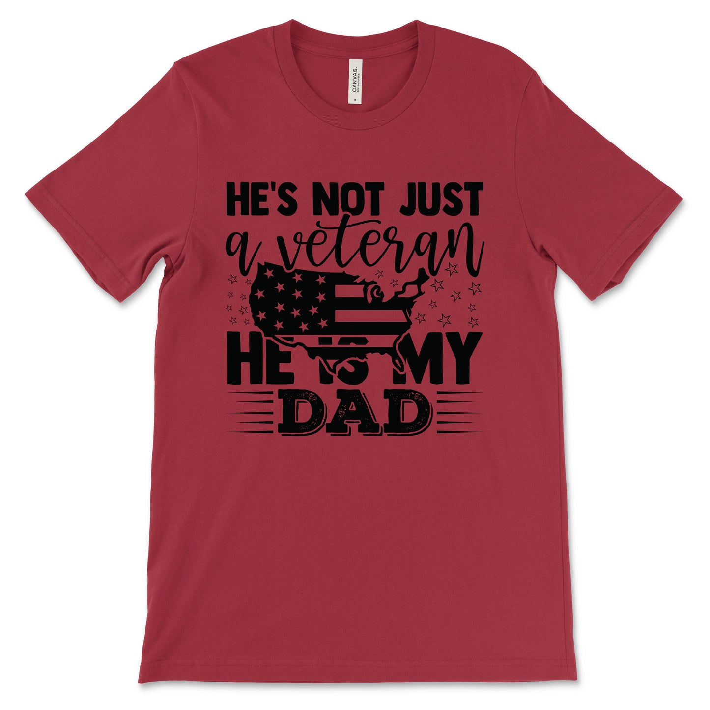 My Veteran Dad Adult T-Shirt - Cardinal