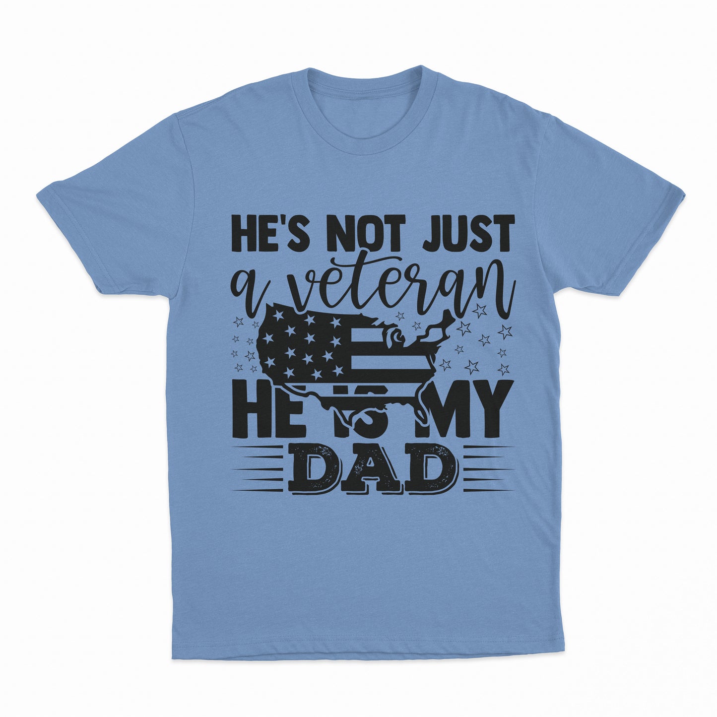 My Veteran Dad Youth T-Shirt - Carolina Blue