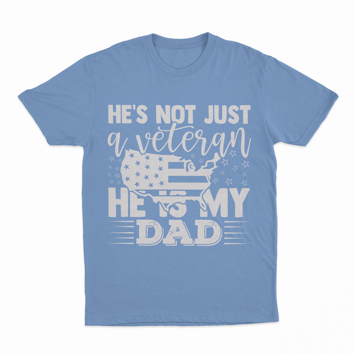 My Veteran Dad Youth T-Shirt - Carolina Blue