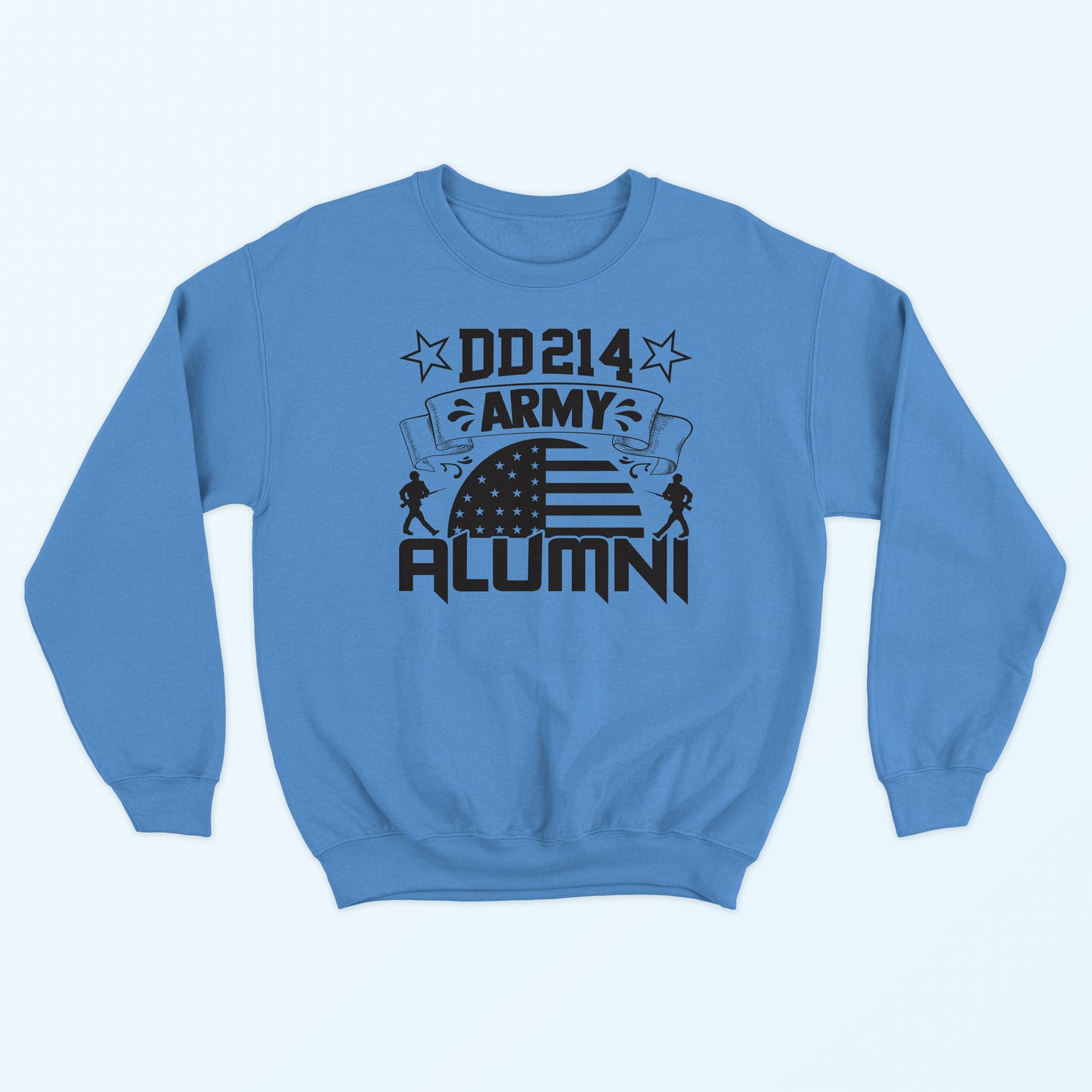 DD214 Army Alumni Sweatshirt - Carolina Blue