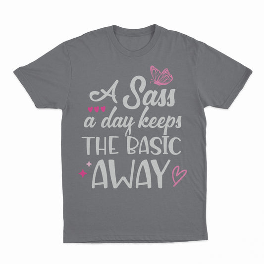 Sass A Day Youth T-Shirt - Charcoal