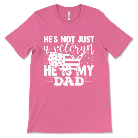 My Veteran Dad Adult T-Shirt - Charity Pink