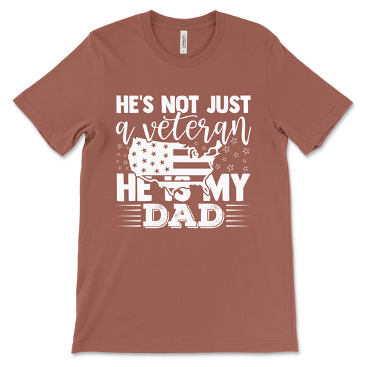 My Veteran Dad Adult T-Shirt - Chestnut