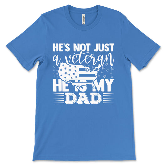 My Veteran Dad Adult T-Shirt - Columbia Blue